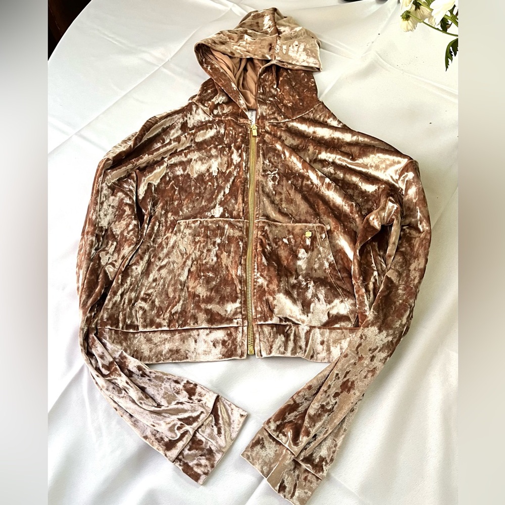 Women’s Fabletics crushed velvet jacket.  **EVERYTHING MUST GO, MOVING SALE**